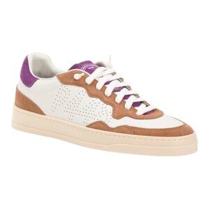 P448 Made In Italy Leather Bali Color Block Sneakers Size various